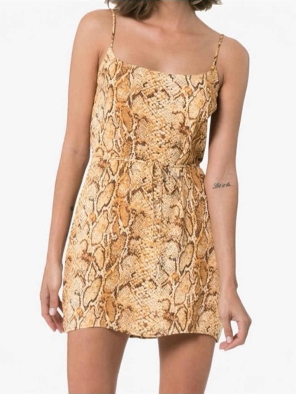 Reformation Vivette Snake Print Slip Mini Dress Size Small